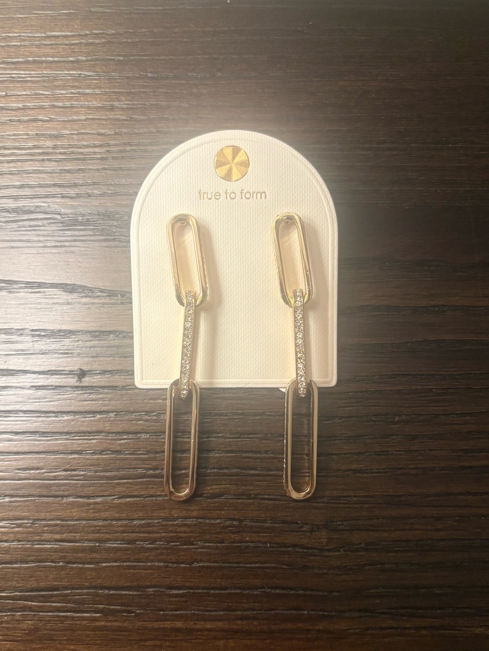 NEW True to Form Gold Chain Earrings